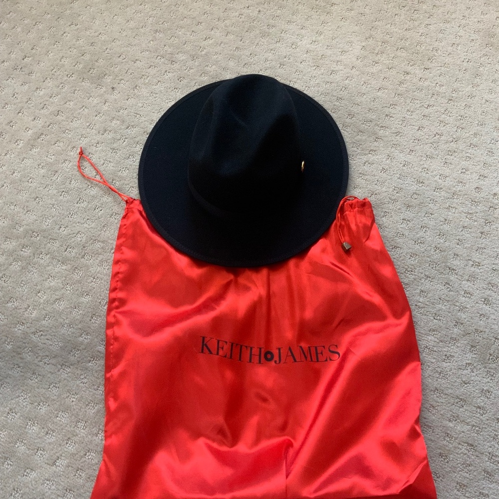 Keith & James Queen Hat (Large) Jet Black